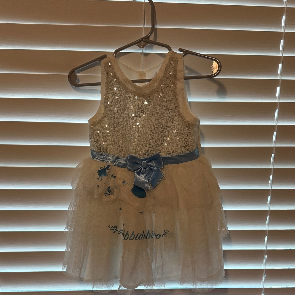 Disney Sparkling White and Blue Kids Dance Dress
